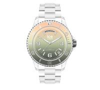 ICE-WATCH - Ice Clear Sunset Yoga - Montre Multicolore Mixte avec Bracelet en Plastique Transparent - 021438 (Medium)