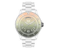 ICE-WATCH - Ice Clear Sunset Yoga - Montre Multicolore Mixte avec Bracelet en Plastique Transparent - 021438 (Medium)