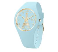 Ice-Watch - ICE cocorico Eiffel tower Light blue - Montre bleue pour fille avec bracelet en silicone - 023245 (Small -)