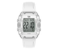 ICE-WATCH - Ice Digit boliday White Clear Silver - Montre Argent pour Homme avec Bracelet en Silicone - 024565 (Small)