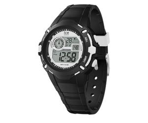 ICE-WATCH - Ice Digit Explorer Black White - Montre Noire pour garçon (Mixte) avec Bracelet en Silicone - 023265 (Small)