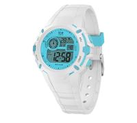 ICE-WATCH - Ice Digit Explorer White Blue - Montre Blanche pour garçon avec Bracelet en Silicone - 024003 (Small)