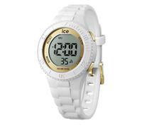 ICE-WATCH - Ice Digit White Gold - Montre Blanche pour Fille avec Bracelet en Plastique - 021606 (Small)
