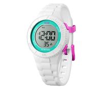 ICE-WATCH - Ice Digit White Turquoise - Montre Blanche Fille avec Bracelet en Plastique - 021270 (Small)