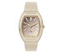 ICE-WATCH - Ice Dome Almond Skin Sunset - Montre Amande pour Femme avec Bracelet en Silicone - 024039 (Small)