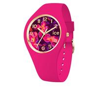 ICE-WATCH - Ice Flower Fuschia Blossom - Montre Rose pour Femme avec Bracelet en Silicone - 021738 (Small +)