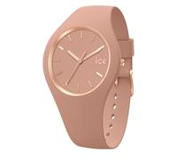 ICE-WATCH - Ice Glam Brushed Clay - Montre Rose pour Femme avec Bracelet en Silicone - 019530 (Medium)