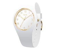 ICE-WATCH - Ice Glam White Gold Numbers - Montre Blanche pour Femme avec Bracelet en Silicone - 014759 (Small)