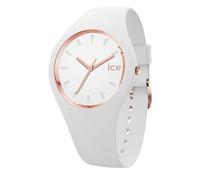 ICE-WATCH - Ice Glam White Rose-Gold - Montre Blanche pour Femme avec Bracelet en Silicone - 024522 (Small 37)