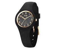 ICE-WATCH - Ice Glitter Black Numbers - Montre Noire pour Femme avec Bracelet en Silicone - 015347 (Extra Small)