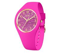 ICE-WATCH - Ice Glitter Neon Pink - Montre Rose pour Femme avec Bracelet en Silicone - 021224 (Small)