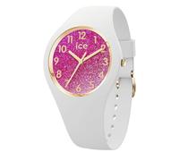 ICE-WATCH - Ice Glitter White Pink - Montre Blanche pour Femme avec Bracelet en Plastique - 022572 (Small)