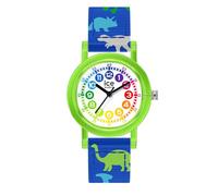 ICE-WATCH - Ice Learning Green Dinosaur - Montre Bleue pour garçon (Mixte) avec Bracelet en Silicone - 022693 (Small)