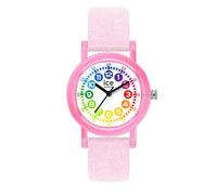 ICE-WATCH - Ice Learning Pink Glitter - Montre Rose pour Fille avec Bracelet en Silicone - 022689 (Small)