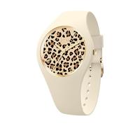 ICE-WATCH - Ice Leopard Almond Skin - Montre Beige pour Femme avec Bracelet en Silicone - 021727 (Small 37)