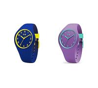 ICE-WATCH - Ice Ola Kids Rocket - Montre Bleue pour Garçon avec Bracelet en Silicone - 014427 (Small) & Ice Ola Kids Mermaid - Montre Violette pour Fille avec Bracelet en Silicone - 014432 (Small)