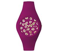 ICE-WATCH - Ice.SK.DAM.S.S.15 - Ice Skull - Damson - Small - Montre Femme - Quartz Analogique - Cadran Violet - Bracelet Silicone Violet