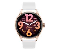 ICE-WATCH - Ice Smart 3.0-1.2 Rose-Gold White AMOLED GPS - Montre connectée Ronde Rose-Gold pour Femme avec Bracelet en Silicone - 025104 (1.20 Pouces)