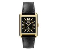 ICE-WATCH - Ice Smart TKS 2.0 Gold Black Grain - Montre connectée dorée pour Femme avec Bracelet en Cuir - 025286 (1,41 Pouces)