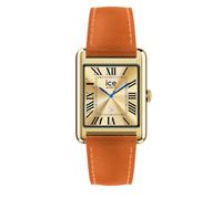 ICE-WATCH - Ice Smart TKS 2.0 Gold Orange Grain - Montre connectée dorée pour Femme avec Bracelet en Cuir - 025620 (1.41 Pouces / 32mm) - Smartwatch, Suivi des activités physiques et de la santé