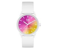 ICE-WATCH - Ice Solar Power Sunset California - Montre Blanche pour Femme avec Bracelet en Silicone - 018475 (Small)