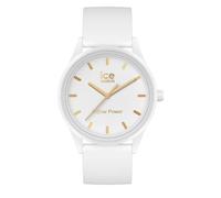 ICE-WATCH - Ice Solar Power White Gold - Montre Blanche pour Femme avec Bracelet en Silicone - 020301 (Medium)