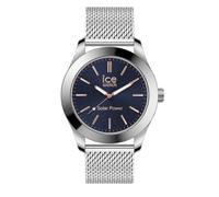 ICE-WATCH - Ice Steel Silver Dark Blue - Montre Argent pour Homme avec Bracelet en Metal - 023794 (Medium)