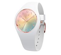 ICE-WATCH - Ice Sunset Rainbow - Montre Blanche pour Femme avec Bracelet en Silicone - 015743 (Small)