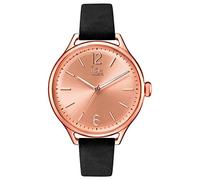 ICE-WATCH - Ice Time Black Rose-Gold- Small - Montre Noire pour Femme avec Bracelet en Cuir - 013065 (Small)