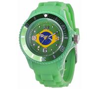 ICE-Watch - Montre Mixte - Quartz Analogique - Ice-World - Brazil - Small - Cadran Multicolore - Bracelet Silicone Vert - WO.BR.S.S.12