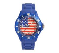 ICE-Watch - Montre Mixte - Quartz Analogique - Ice-World - USA - Big - Cadran Multicolore - Bracelet Silicone Bleu - WO.US.B.S.12