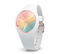 ICE-WATCH - Ice Sunset Rainbow - Montre Blanche pour Femme avec Bracelet en Silicone - 015743 (Small)