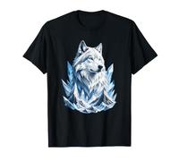 Ice Wolf Arctic Spirit Crystal Mountain Howl T-Shirt