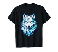 Ice Wolf Aurore Borealis Arctic Alpha Spirit T-Shirt