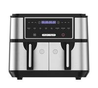 Iceagle Air Fryer Double Tiroirs 10 L - 2600W Friteuse Sans Huile avec Intérieur en Métal | Friteuse à Air Dual Zone avec 8 Programmes, 50-200 °C, Recettes