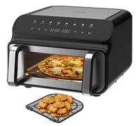 Iceagle Friteuse Sans Huile 2100W avec Fenêtre, Air Fryer XXL 10L, 8 Programmes, Recettes