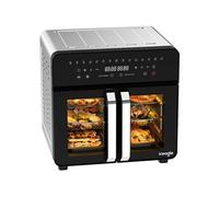 Iceagle Friteuse Sans Huile 23L Dual Zone XXL 15 Programmes, 2200W, 12 Accessoires Noir G