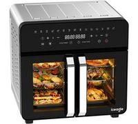 Iceagle Friteuse Sans Huile 23L Dual Zone XXL 15 Programmes, 2200W, 12 Accessoires