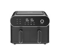 Iceagle Friteuse Sans Huile Dual Zone 11L Airfryer 2 Bacs 6 en 1 1700W Noir