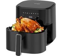 Iceagle Friteuse sans Huile XL 6,5L Friteuse à Air Chaud Air Fryer 1700W, 8 Programmes Noir