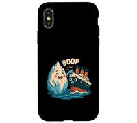 Iceberg Booping Titanic, Joli Dessin animé Nautique Coque pour iPhone X/XS