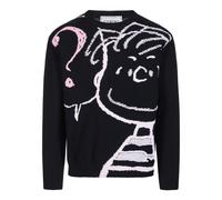 Iceberg - Pull ras du cou avec motif Peanuts incrusté - Homme - Pulls - Noir - Taille: M