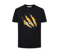 Iceberg - T-shirt en jersey de coton noir avec imprimé Garfield - Homme - Tops - Noir - Taille: S