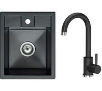 iceBerg Uno évier avec mitigeur onyx/noire ZZB14103BM