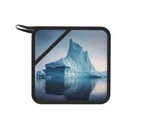 icebergs Tapis anti-brûlure carré en silicone 18 cm pour poêles, fours, grills, service à thé
