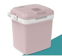 Iceblue Glacière électrique, 26 litres/28 canettes - Mini réfrigérateur avec poignée de verrouillage automatique, cordon d'alimentation domestique 120 V CA et adaptateur de voiture 12 V