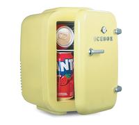 ICEBOX IBMF4SUN Glacière pour chambre à coucher, soin de la peau, refroidisseur portable et chauffe-maquillage, pour le bureau et la maison, mini (4 l/6 canettes), jaune soleil
