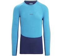 Icebreaker 125 Zoneknit Long Sleeve Crewe Homme Bleu - Base-layers outdoor hommes S