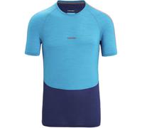 Icebreaker 125 Zoneknit Short Sleeve Crewe Homme Bleu - Base-layers outdoor hommes M