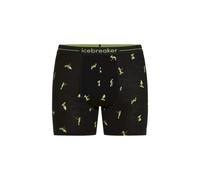 icebreaker - 150 Anatomica Boxers Ski Day - Boxer laine mérinos homme Black / Peridot / Aop - XXL